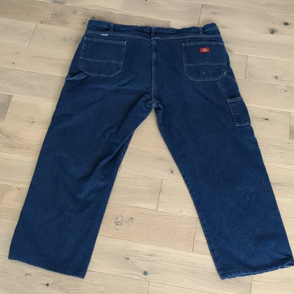 46x29 Dickies Blue Denim Jeans Casual Basic Quality Heavy Duty Carpenter